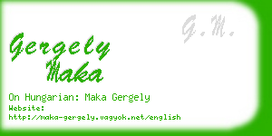 gergely maka business card